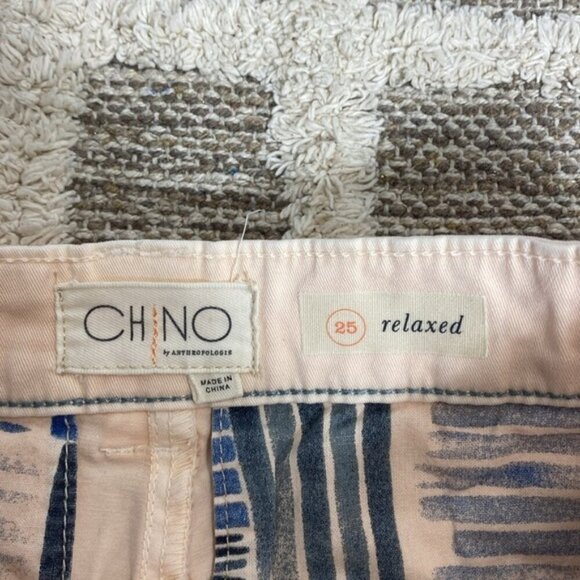 Anthropologie Relaxed Light Peach Chino Pants Size 25 - Picture 4 of 5